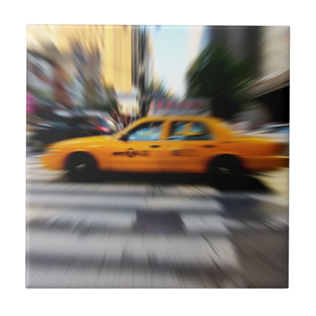 Carreau Tache floue jaune de taxi de NYC (Devant)