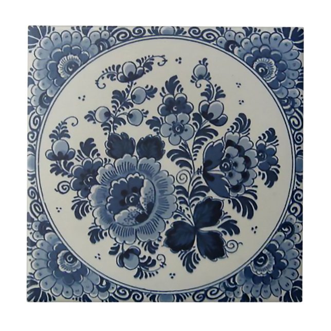 Carreau Tailles bleues et blanches de Delft de (Devant)