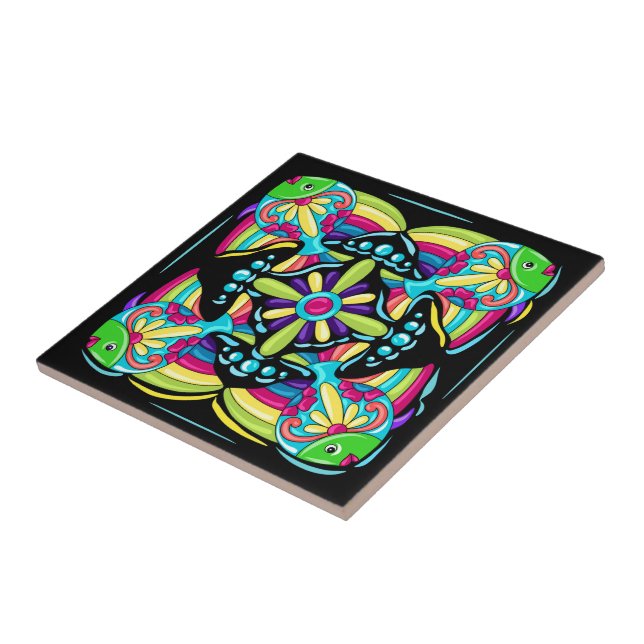 Carreau Talavera Fish Tile Design (Côté)