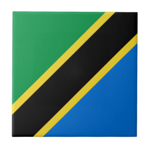 Carreau Tanzanie Drapeau en céramique