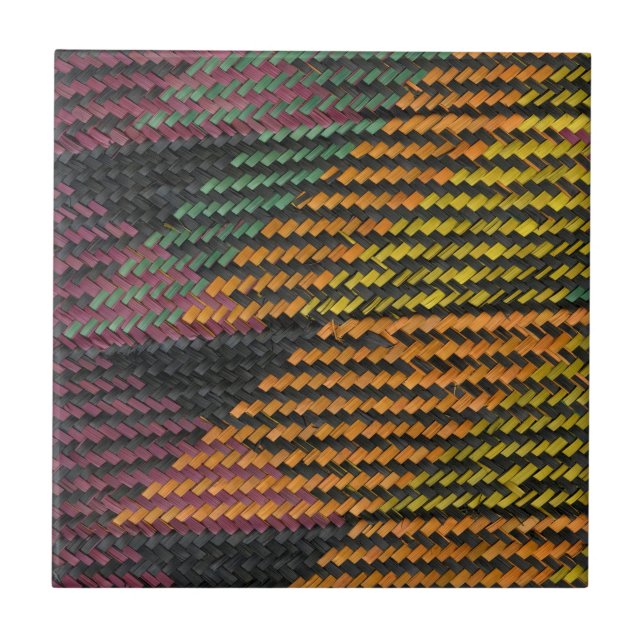 Carreau Tapis tissé africain de paille (Devant)