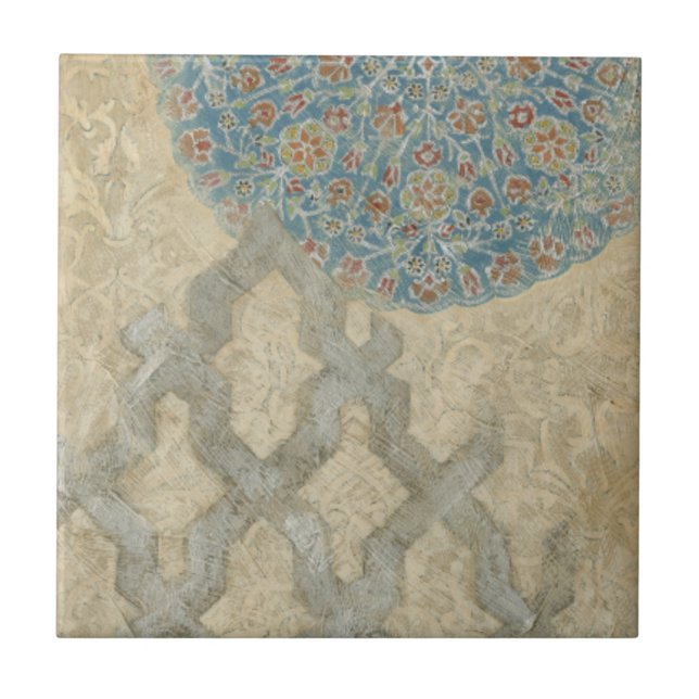 Carreau Tapisserie d'argent décoratif Arrangement floral (Devant)