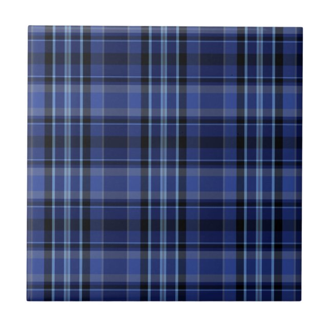 Carreau Tartan bleu de la marine (Devant)