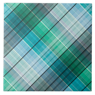 Carreau Tartan de bleu de turquoise