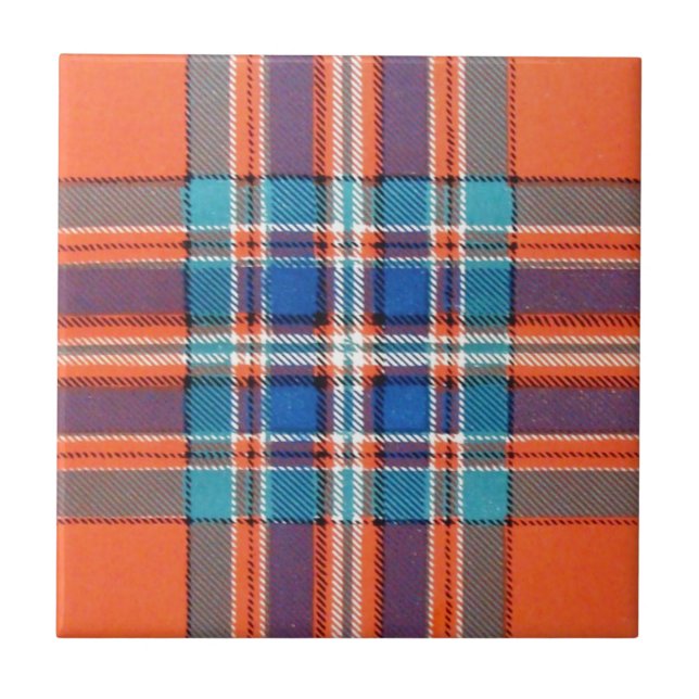 CARREAU TARTAN DE FAMILLE DE MACFARLANE (Devant)