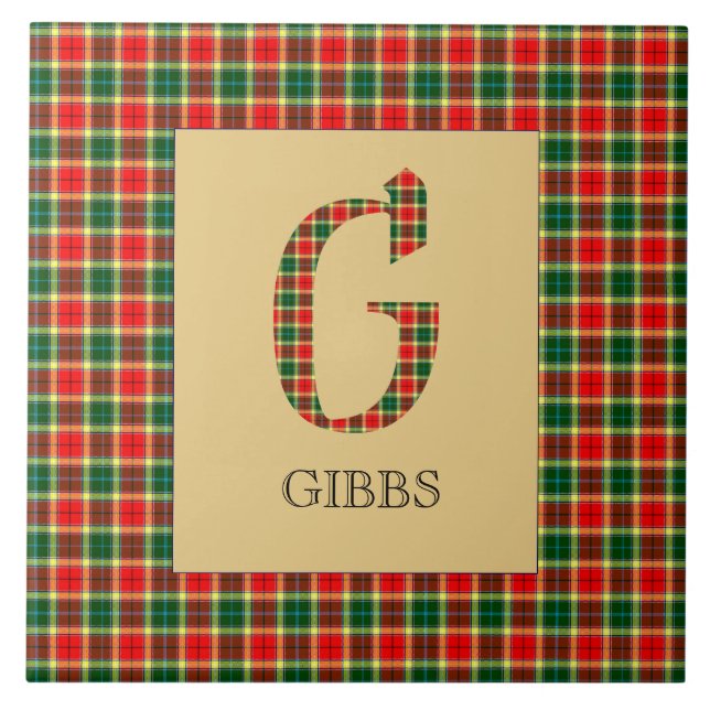 Carreau Tartan Gibbs Monogramme G  (Devant)