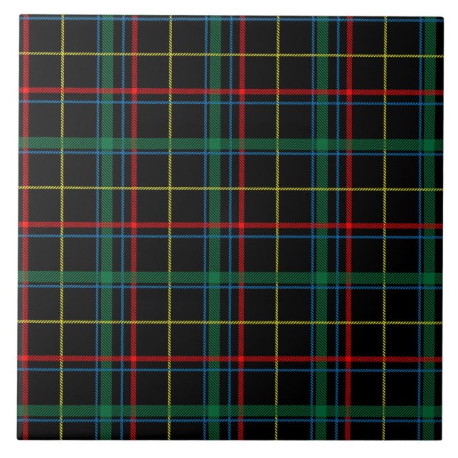 Carreau Tartan Plaid Motif, Vert, (Devant)