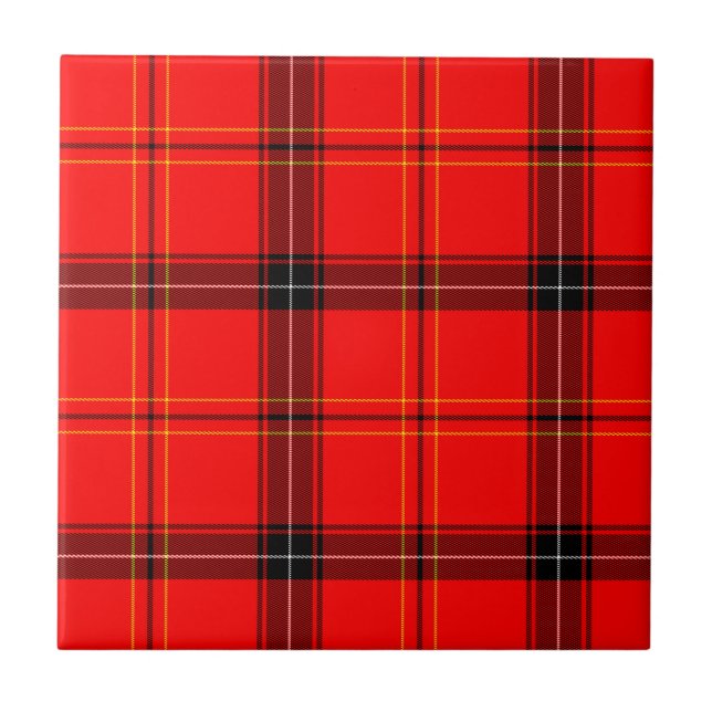 Carreau Tartan rouge écossais (Devant)