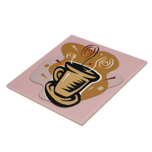 Carreau Tasse de café - tuile/trépied de conception de