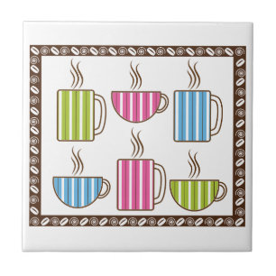 Carreau Tasses à café rayées