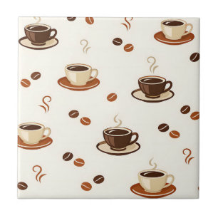 Carreau Tasses de café cosy motif sans couture