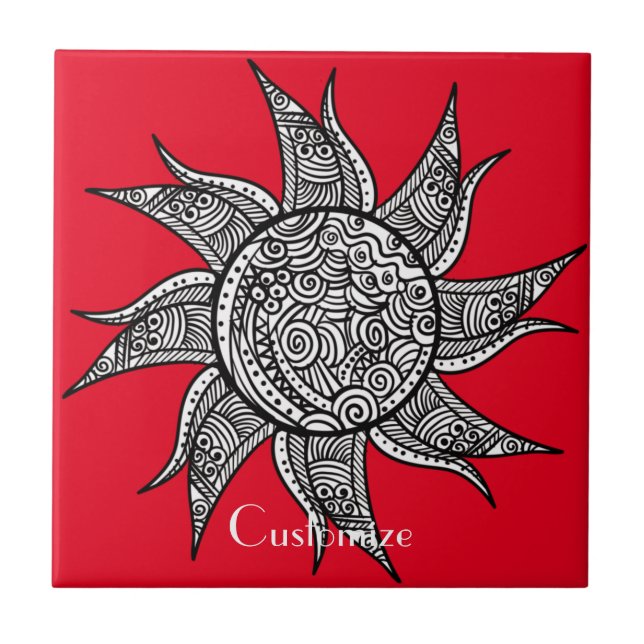 Carreau Tatouage de henné Sun Thunder_Cove (Devant)