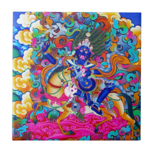Carreau Tatouage de thangka oriental Cool Palden Lhamo