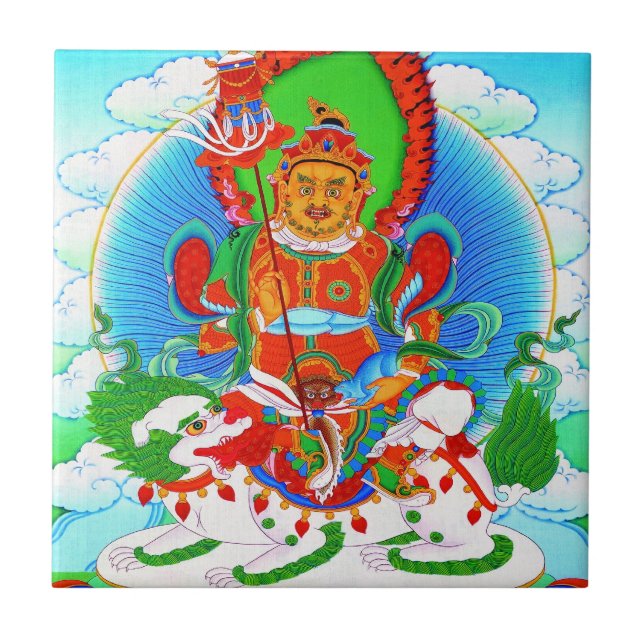 Carreau Tatouage de thangka oriental cool Vaishravana (Devant)