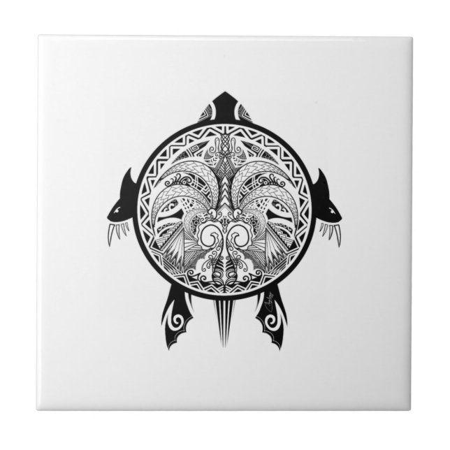 Carreau Tattoo Tribal Turtle (Devant)