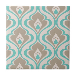 Carreau Taupe Turquoise Abstraite do-it-yourself décorativ