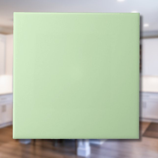 Carreau Tea vert couleur solide | Classique | Élégant (Créateur téléchargé)