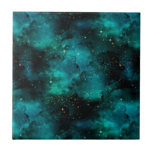 Carreau Teal galaxy Series Design 1