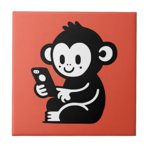 Carreau Téléphone singe