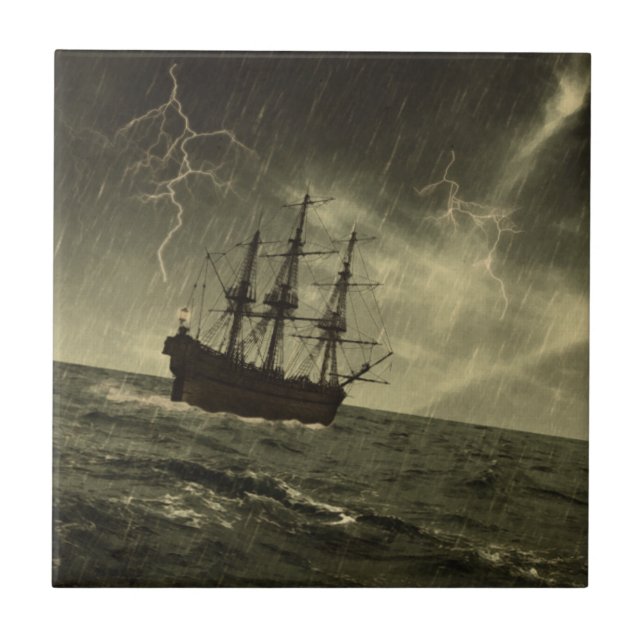Carreau Tempête en mer (Devant)