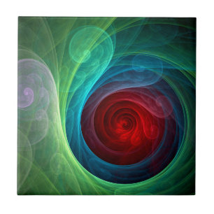 Carreau Tempête rouge Floral Art moderne Abstrait Motif co