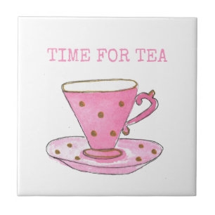 Carreau Temps mignon pour Tea Rose Aquarelle Tea