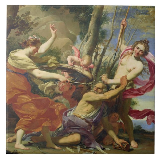 Carreau Temps surmonté par la jeunesse et la beauté (Devant)