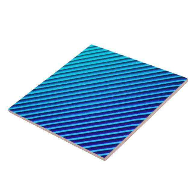 Carreau Tendance Couleur Bleue Faux Grille Carrelage en cé (Côté)