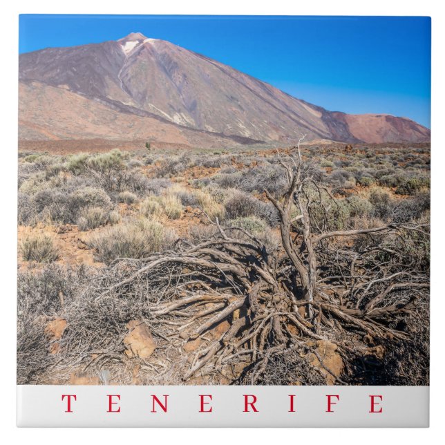 Carreau Tenerife Mont Teide vue céramique (Devant)