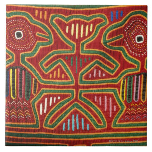 Carreau Tenture colorée des Indiens 2 de Cuna