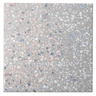 Carreau Terrazzo Gris Blanc Pastel Minimal Pierre Moderne