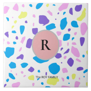 Carreau TERRAZZO MONOGRAM FAMILLE NOM CUSTOM Carrelage en 
