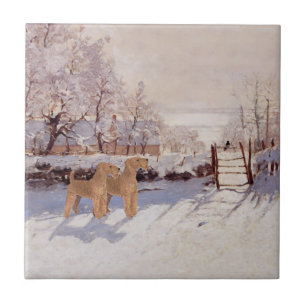Carreau Terriers Irlandais en Hiver