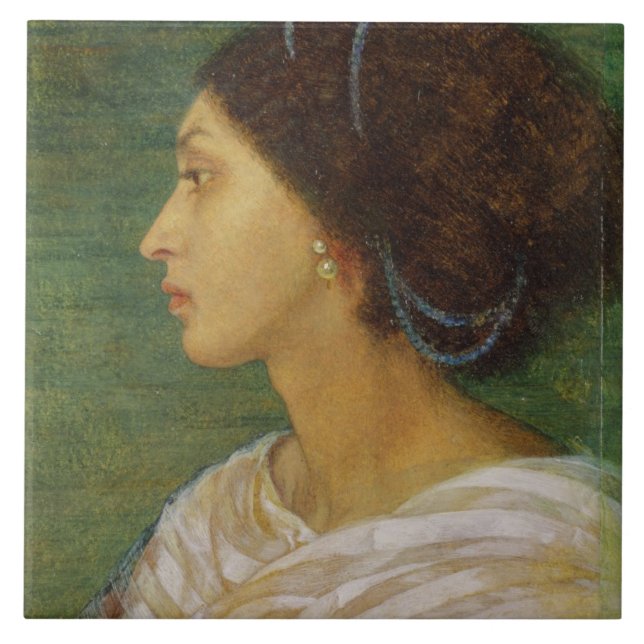 Carreau Tête d'une femme de mulâtre, 1861 (l'huile sur le (Devant)