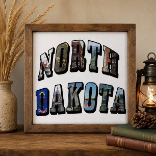 Carreau Texte d'image du Dakota du Nord