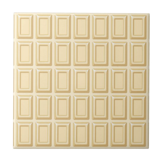 Carreau Texture blanche de barre de chocolat (Devant)