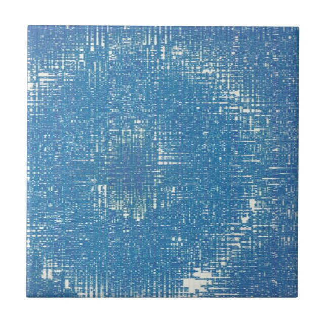 Carreau Texture d'art Abstrait Bleu blanc (Devant)