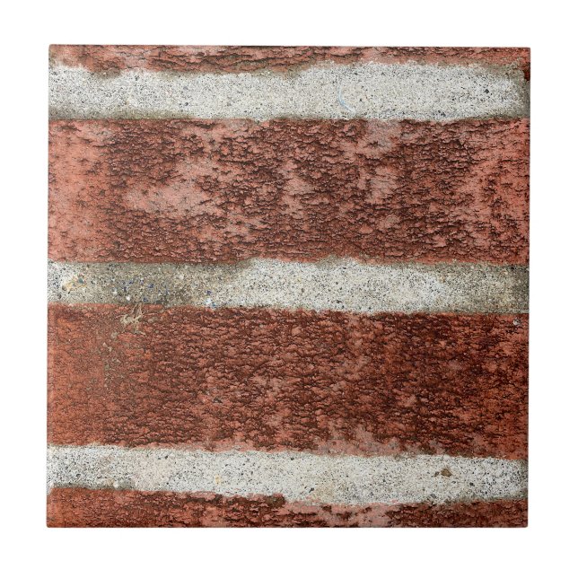 Carreau Texture de ciment en béton de mur de briques rouge (Devant)