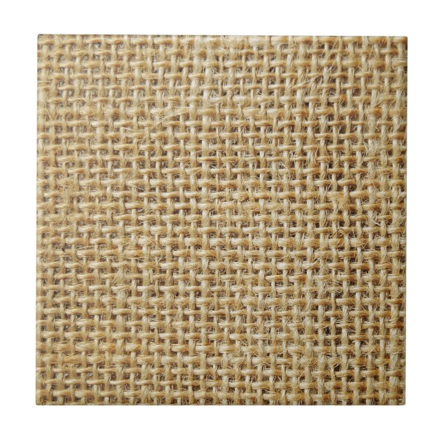 Carreau Texture de toile de jute (Devant)
