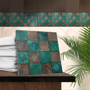 Carreau Texture en bois Mosaïque Art