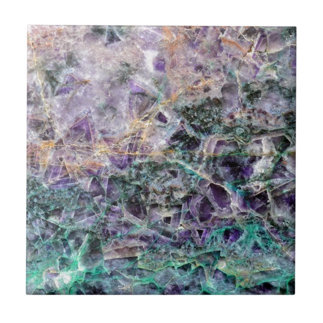 Carreau texture en pierre d'améthyste (Devant)