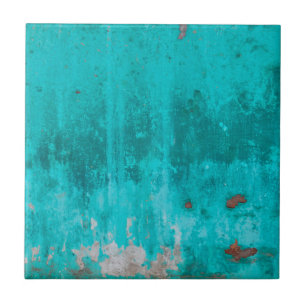 Carreau Texture patinée de mur en béton de turquoise