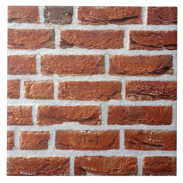 Carreau Texture rouge de mur de briques (Devant)