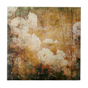 Carreau texture vintage florale grunge d'arrière - plan