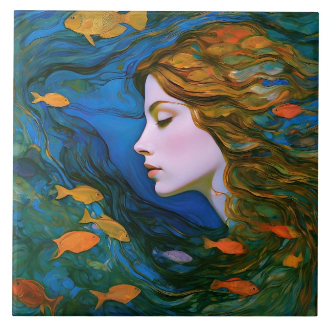 Carreau « Thalassa » - Les femmes dans l'eau (Devant)