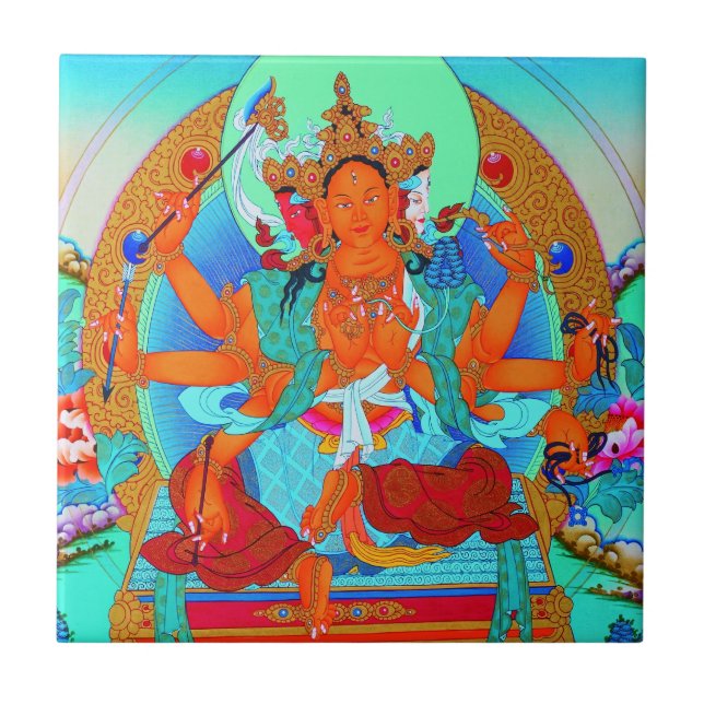 Carreau Thangka marici, tibétain oriental Cool (Devant)