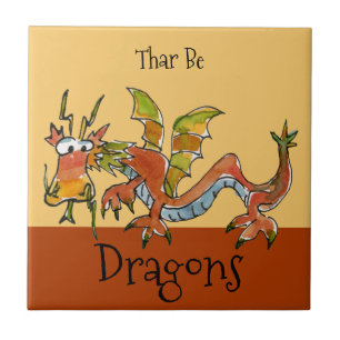 Carreau Thar Be Dragons