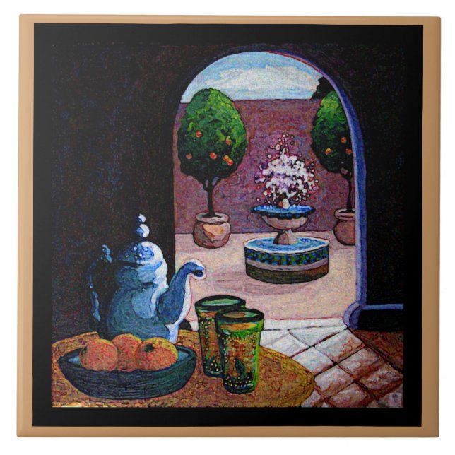 Carreau Thé à la menthe, cour marocaine (Devant)