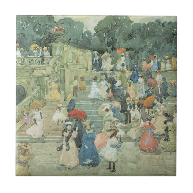 Carreau The Mall, Central Park de Maurice Prendergast (Devant)