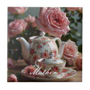 Carreau Thé Rose de chou rose